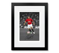 Ryan Giggs Manchester United Signed Poster Print Framed Picture Autograph Gift Welsh Football Legend (B&W A4 Framed & Mounted)