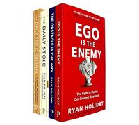 Ryan Holiday 4 Book Collection Set | The Daily Stoic, Ego Is the Enemy, The Obstacle Is the Way & Stoic Journal | Self-Development & Philosophy