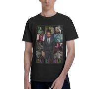 Ryan Reynolds T Shirt Man's Summer Breathe Crew Neck Tee Casual Short Sleeve Clothes Black