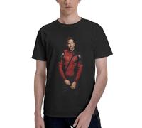 Ryan Reynolds T Shirt Man's Summer Breathe O-Neck Tee Casual Short Sleeve Tshirt Black