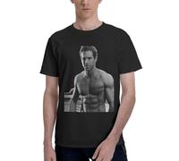 Ryan Reynolds T Shirt Mens Summer Breathe Round Neckline Tee Casual Short Sleeve Shirts Black