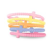 Ryan & Rose Jesus Bracelets - Cross Silicone Bracelet, M, no gemstone
