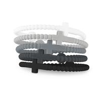 Ryan & Rose Jesus Bracelets - Cross Silicone Bracelet, S, Silicone, no gemstone