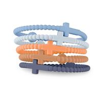 Ryan & Rose Jesus Bracelets - Cross Silicone Bracelet, XS, Silicone, no gemstone
