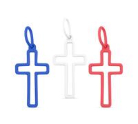 Ryan & Rose Silicone Cross Charms - Share Jesus & Flex Your Faith - Christian Charm for Backpacks, Keychains, Gifts (Redeemed)