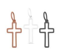 Ryan & Rose Silicone Cross Charms - Share Jesus & Flex Your Faith - Christian Charm for Backpacks, Keychains, Gifts (Grounded)