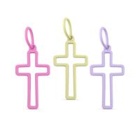 Ryan & Rose Silicone Cross Charms - Share Jesus & Flex Your Faith - Christian Charm for Backpacks, Keychains, Gifts (Hallelujah)