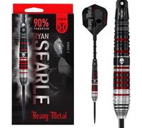 Harrows Ryan Searle Heavy Metal Series 2 Player Darts Set I Professional Darts 90% Tungsten Steel Tip ALL Weights I 10pc Set with Carbon ST Midi Shafts & Signature Flights (22g)