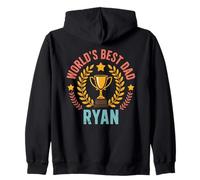 Ryan World's Best Dad Fathers Day Birthday Zip Hoodie