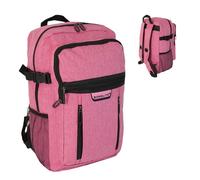 RYANAIR 40x20x25cm Carry On Underseat Cabin Backpack - Airline Approved Travel Rucksack - Approved for EasyJet, Jet2, RyanrAir, Virgin Atlantic, KLM (Pink)
