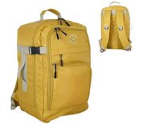 Ryanair Cabin Bag 40x25x20cm Underseat Backpack - Airline Approved Free Carry On Flight Bag | Lightweight 20L Nylon Travel Backpack Fits Ryanair, EasyJet, British Airways & More - Yellow/White