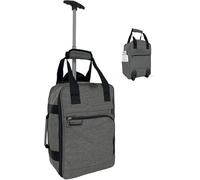 Ryanair Carry On Bag | Cabin Bag 40x20x25 | Cabin Max Suitcase Wheeled | Underseat Cabin Bag with Telescopic Pull Along Handle | Carry on Luggage for Men and Women | Travel Bag (Plain Grey)