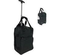 Ryanair Carry On Bag | Cabin Bag 40x20x25 | Cabin Max Suitcase Wheeled | Underseat Cabin Bag with Telescopic Pull Along Handle | Carry on Luggage for Men and Women | Travel Bag (Plain Black 2)