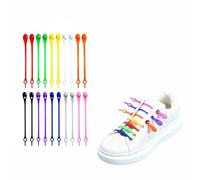 RyanDesign Elastic No-Tie Shoelaces for Sneakers | 20-Pack Vibrant Color Silicone Shoe Laces for Adults, Teens | Easy Lock Slip-On Conversion Kit for Athletic Shoes, Fashion Sneakers (10 Colors)
