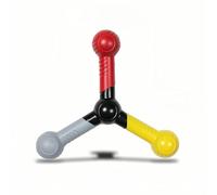 RyanDesign Reaction Ball Trainer for Hand-Eye Coordination, Speed and Agility Training, Polyurethane, 8.27in, 2.5oz, 3-Point Ergonomic Design (1PC, Multi-Color)