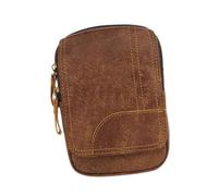 Ryanong 1Pc Outdoor Retro Leather Waist Bag Lightweight Mobile Phone Storage Pouch for Hiking Travel Shopping and Daily Use Versatile Hip Fanny Pack for Men and Women