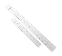 Ryanong 2pcs Paint Scale Ruler Mixing Scale for Cars Coating Color Measurement Scale Mixing Ruler for Cars Vehicle Coating Measurement Paint Measurement Tools Stainless Steel