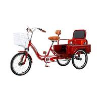 Ryanong 3 Wheel Bikes Adult Tricycle 3-Wheel Trike Bike Bicycle Adjustable Backrest Seat Bicycle for Picnic Cycling Pedalling Shopping Work Men & Women