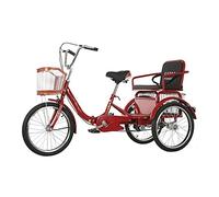 Ryanong 3 Wheel Bikes Foldable Adult Tricycle 20inch Three Wheel Bike Cargo Basket Trike Bike Bicycle Simple Modern City Bike for Shopping W/Installation Tools&Instructions Picnic