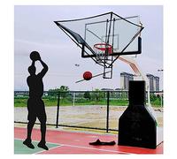 Ryanong Automatic Basketball Returner with 180° Rotation Metal Defense Net for Easy Ball Retrieval Fits Traditional Pole and Wall Mounted Hoops Foldable Design