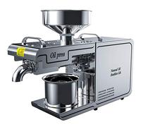 Ryanong Automatic Oil Press Machine Electric Oil Expeller, Stainless Steel Oil Expeller for Easily Extract Peanut Seeds Olives Coconut and Other Oil Crops Commercial Home 635W
