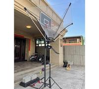 Ryanong Basketball Ball Returner with 180° Rotation Floor Standing Rebounder Net for Gym Home Yard - Ideal for Shooting Training for Teens Youth Adults