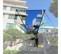 Ryanong Basketball Rebounder Shot Returner Ball for Hoop with Wheels Net Return with Chute for Parks School Home