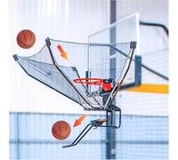 Ryanong Basketball Return Net with Rotating Chute Aluminum Alloy Rebounder for Enhanced Training Perfect for Court Backyard and Outdoor Use