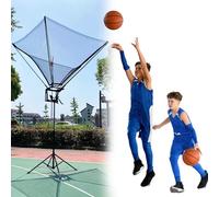 Ryanong Basketball Returner Attachment - Heavy Duty Rebounder Net for Hoop Enhances Solo Practice Sessions for Adults and Kids Floor Standing Design