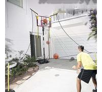 Ryanong Basketball Shot Return Apparatus Black Polyester Materialbasketball Net Compatible with All Hoops Returner Indoor Outdoor Tra