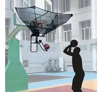 Ryanong Basketballtrainer Basketball Shot Returner Metal Basketball Rebounder Attachment Sport Basketball Return for Hoop & Rim Basketball Shooting Trainer/Shot Returner Easy Install