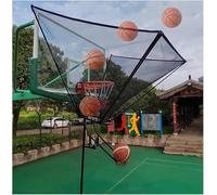 Ryanong Basketballtrainer Inside Outside Hanging Basketball Hoop Return Attachment Lightweight Basketball Shooting Trainer Aid Portable Basketball Rebounder Net Ball Return with Chute