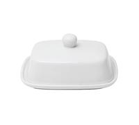 Ryanong Butter Keeper Container Butter Box Cheese Storage Sealing Dish Tray with Lid Dessert Ceramic Butter Keeper Tool Plate Container for Kitchen Butter Crock (Style a