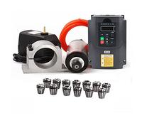 Ryanong CNC Spindle Motor 2.2kw Water Cooled Kit ER20 Milling +.2KW VFD+ 80 Clamp + Pump +13pcs +1m Cable for Router for Engraving Machine