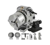 Ryanong Dividing Head Indexing Head BS0 4inch/100MM Semi-Universal with MT2 Tailstock & 4" Chuck for CNC Milling Grinding Machine