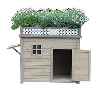 Ryanong Dog House Wooden Kennel Easy to Assemble Large Dog Crate Weatherproof Multi-Size Outdoor Kennel