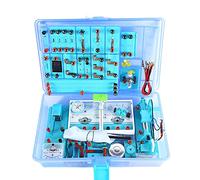 Ryanong Electric Circuit Learning Kit, Physics Electromagnetism Experiment Box Set Blue ABS Junior High Students Kit Ages 8+ Needs 2 AA Batteries
