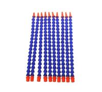 Ryanong Flexible Water Coolant Pipe Hose, 10 Pcs Round Nozzle 1/4 Flexible Oil Coolant Pipe Hose Blue Orange