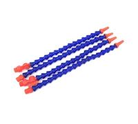 Ryanong Flexible Water Coolant Pipe Hose, 4pcs 300mm Round Nozzle Plastic Flexible Water Oil Coolant Pipes Hose with Switch 1/4