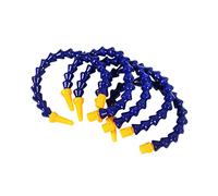 Ryanong Flexible Water Coolant Pipe Hose, 5pcs 300mm Plastic Flexible Adjustable Water Oil Coolant Pipe Hose Round Nozzle 1/4