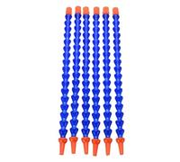 Ryanong Flexible Water Coolant Pipe Hose, 6pcs 1/4 Plastic Round Nozzle Flexible Water Oil Cooling Pipes Hoses 300mm
