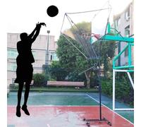 Ryanong Floor-standing Basketball Hoop Returner with Base & Wheels Movable Iron Shooting Rebounder for Heavy Duty Training