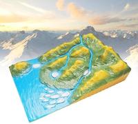 Ryanong Geology 3D Plate Tectonics Model, Sedimentation Demonstration Device Model, Scientific Geographical Teaching Instrument Model for Middle School Study Aid.