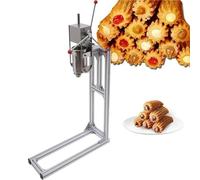 Ryanong Hand Crank Filling Machine Stainless Steel Food Packaging Tool with 6 Nozzles & L-Shaped Stand for Efficient Precise Operation - Ideal for Home & Commercial Use(5L)