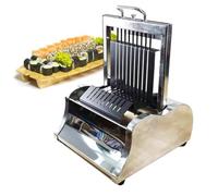 Ryanong High-Volume Commercial Sushi Roll Slicer Stainless Steel Cutting Machine for Restaurants & Snack Bars Efficient Preparation Tool for Quick Service(10 Segments)