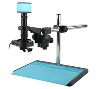 Ryanong Lab Microscope Accessories 2_D 3_D 2 in 1 Freely Switch Industrial Stereo Microscope with 180X C mount Zoom Lens with 48MP 37MP HDMI VGA USB Video Camera