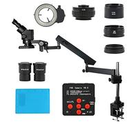 Ryanong Lab Microscope Accessories 3.5-90X Rotate Universal Articulating Arm Trinocular Stereo Continus Zoom Microscope 48MP 2K USB Camera