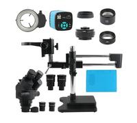 Ryanong Microscope Observation 3.5X-90X 180X Double Boom Zoom Simul Focal Trinocular Stereo Microscope 48MP 4K HDMI USB SMD Microscopio Camera for Phone PCB Repair