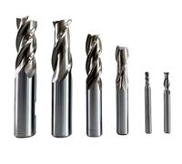 Ryanong Mills High Precision HSS Metal Cutter Co8 Cobalt D1-32mm 2 3 4 Flutes Teeth Aluminum Milling Tool Key Seater Router Bit(24mm,3 Flutes-HSS)