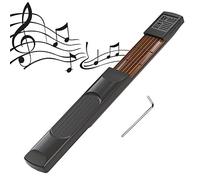 Ryanong Pocket Acoustic Guitar, Practice Tool Gadget Chord Trainer Model Fretboard Wood Grain for Beginner Learner